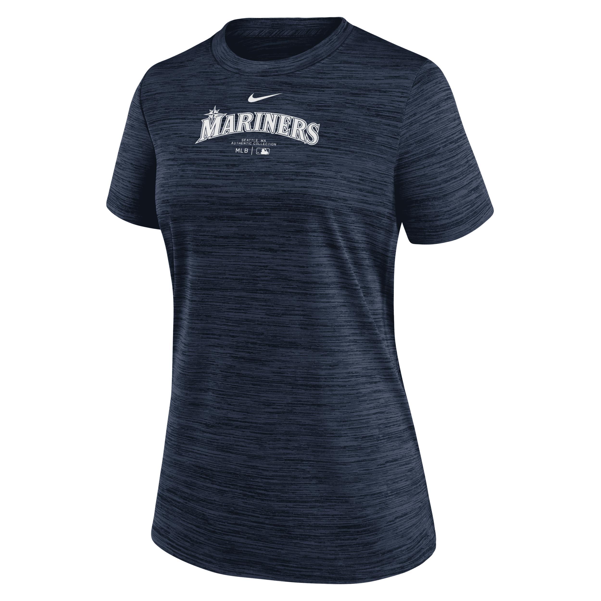 Seattle Mariners Authentic Collection Practice Velocity Nike Women's Dri-FIT MLB T-Shirt Product Image