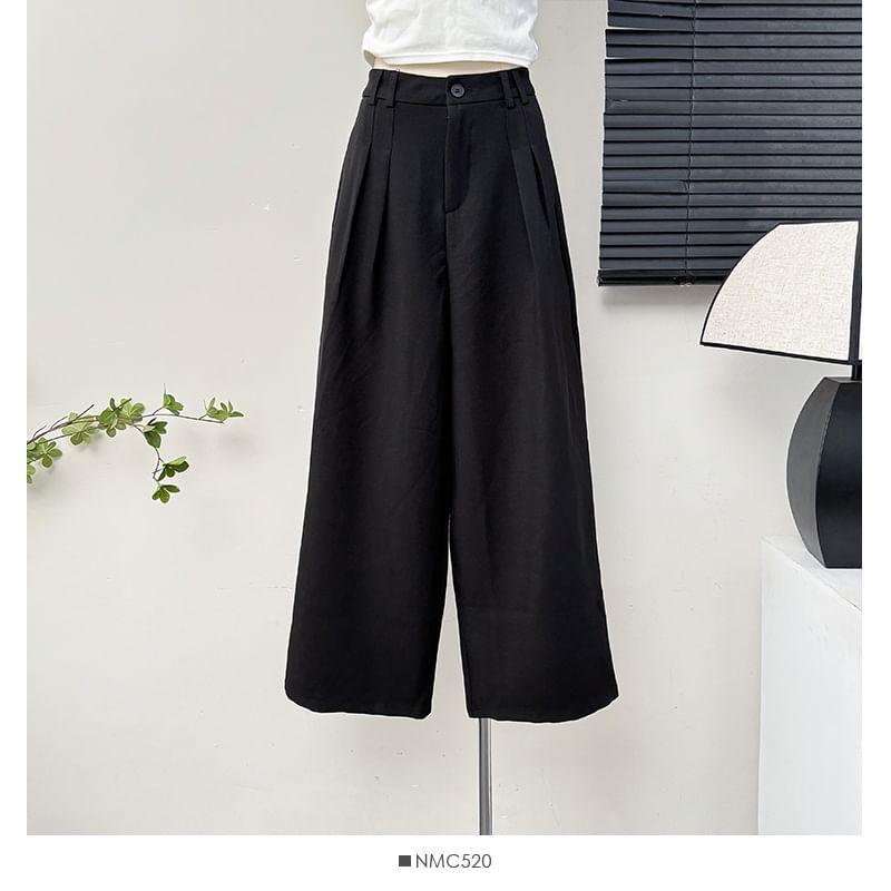 Pleated Wide-Leg Suit Pants product image