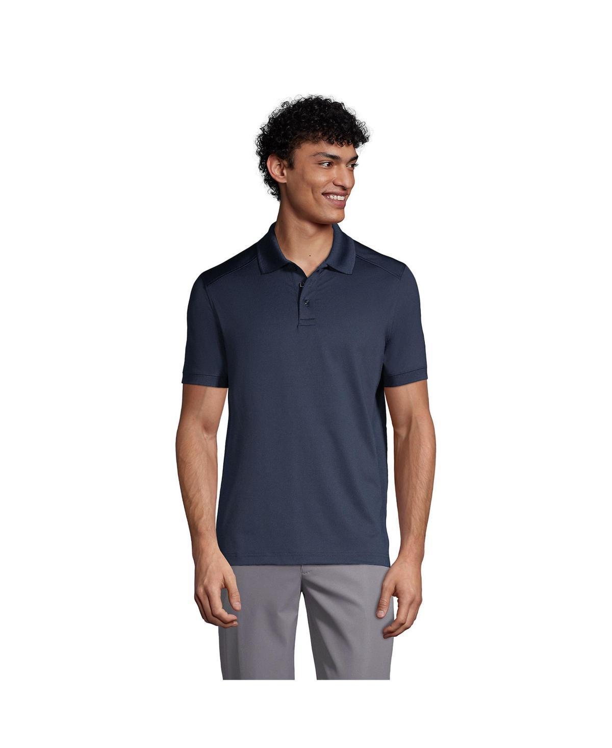 Lands End Mens School Uniform Short Sleeve Rapid Dry Polo Shirt Product Image