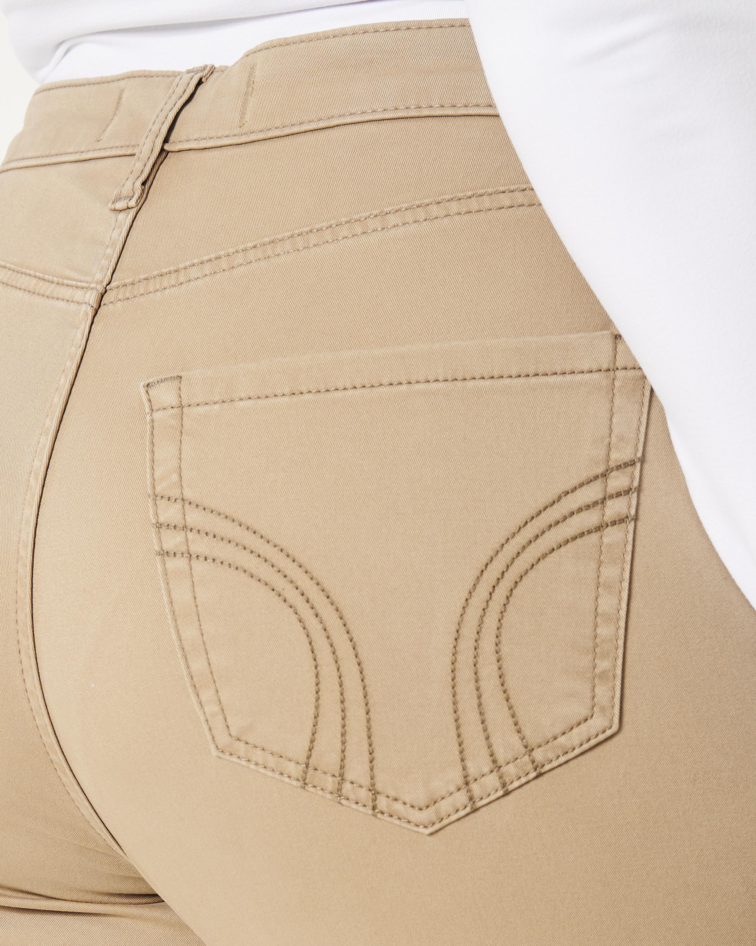 Curvy High-Rise Khaki Super Skinny Pants Product Image