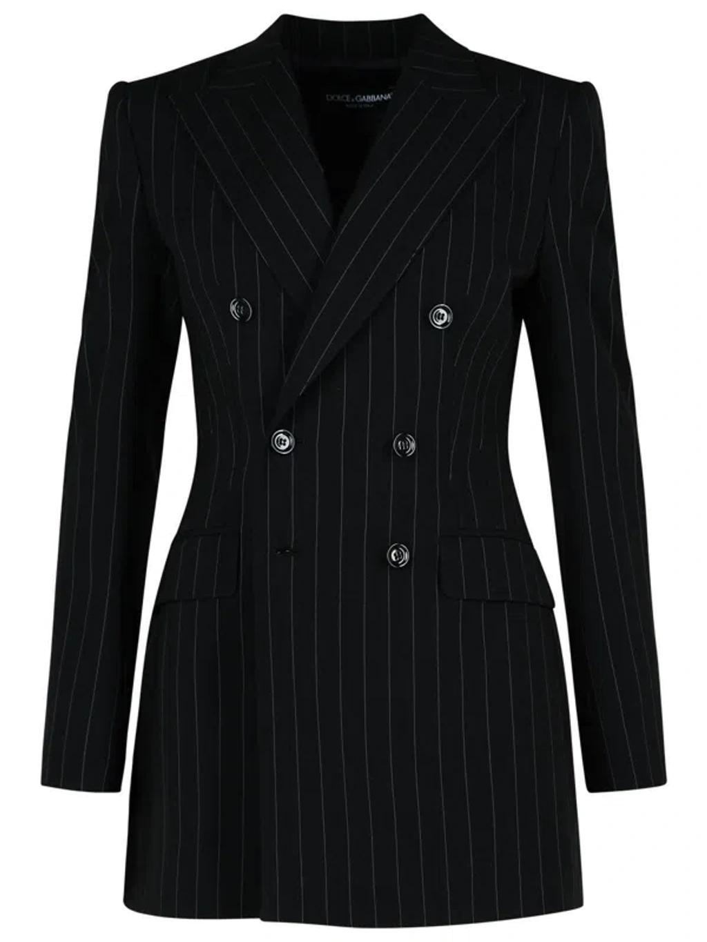 DOLCE & GABBANA Wool Tailored Jacket In Black Product Image