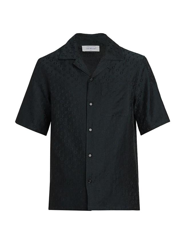 Mens Off AO Jacquard Silk-Cotton Shirt Product Image