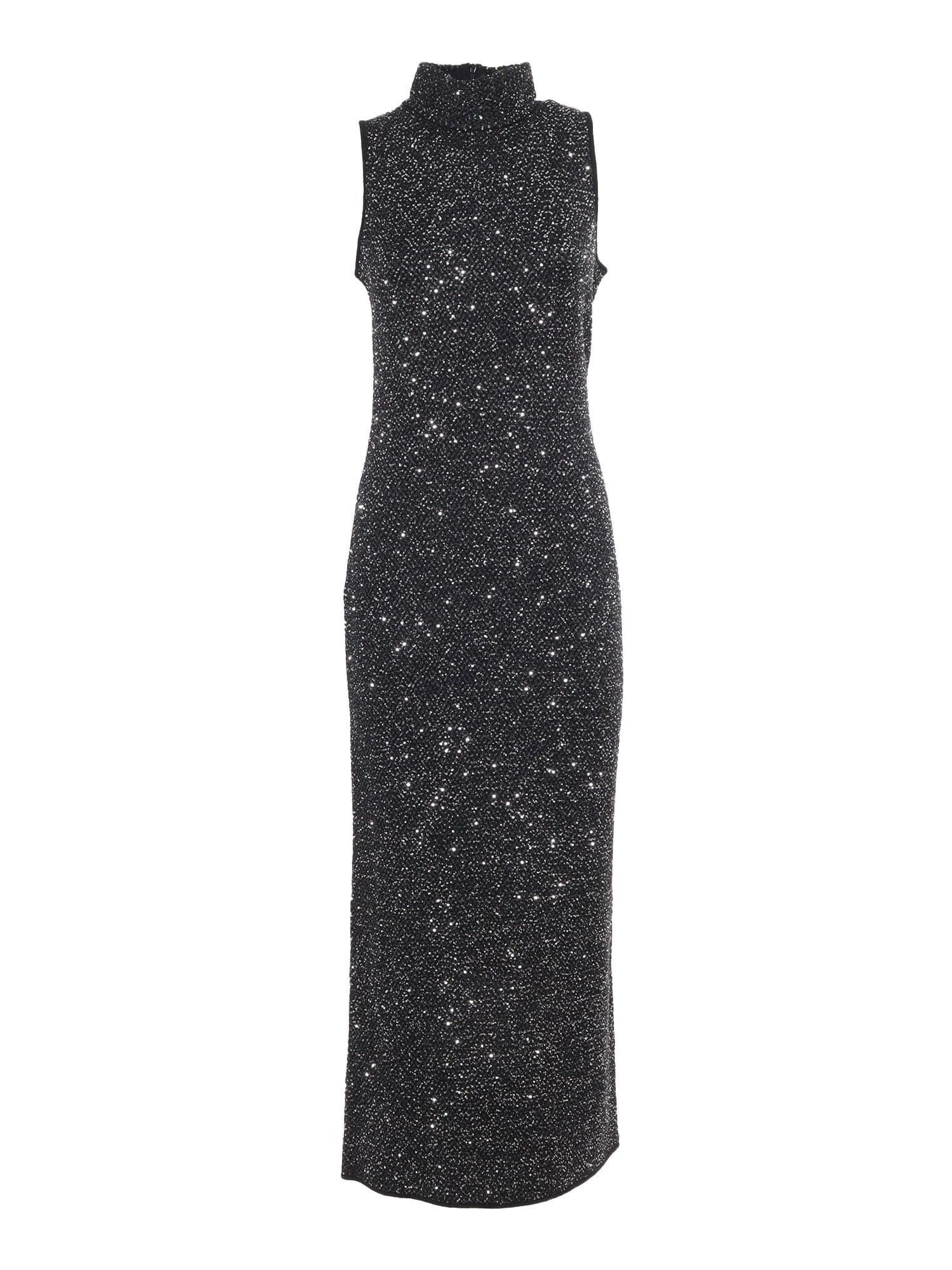 MAX MARA Berlina Silver Knitted Dress Product Image