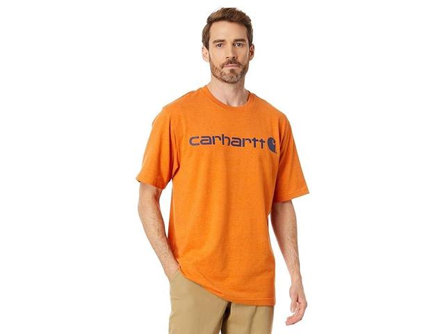 Carhartt Signature Logo S/S T-Shirt (Marmalade Heather) Men's T Shirt Product Image