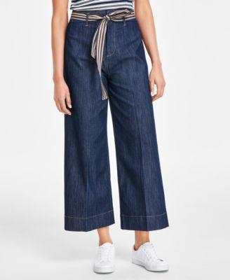 Women's Cropped Wide-Leg Jeans Product Image