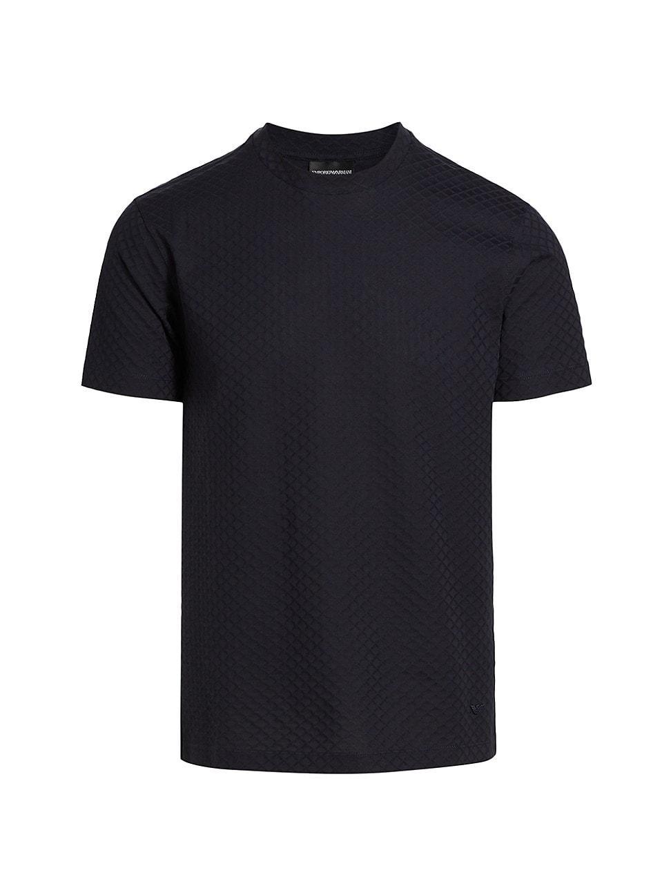 Mens Cotton Tonal Diamond Crewneck T-Shirt Product Image