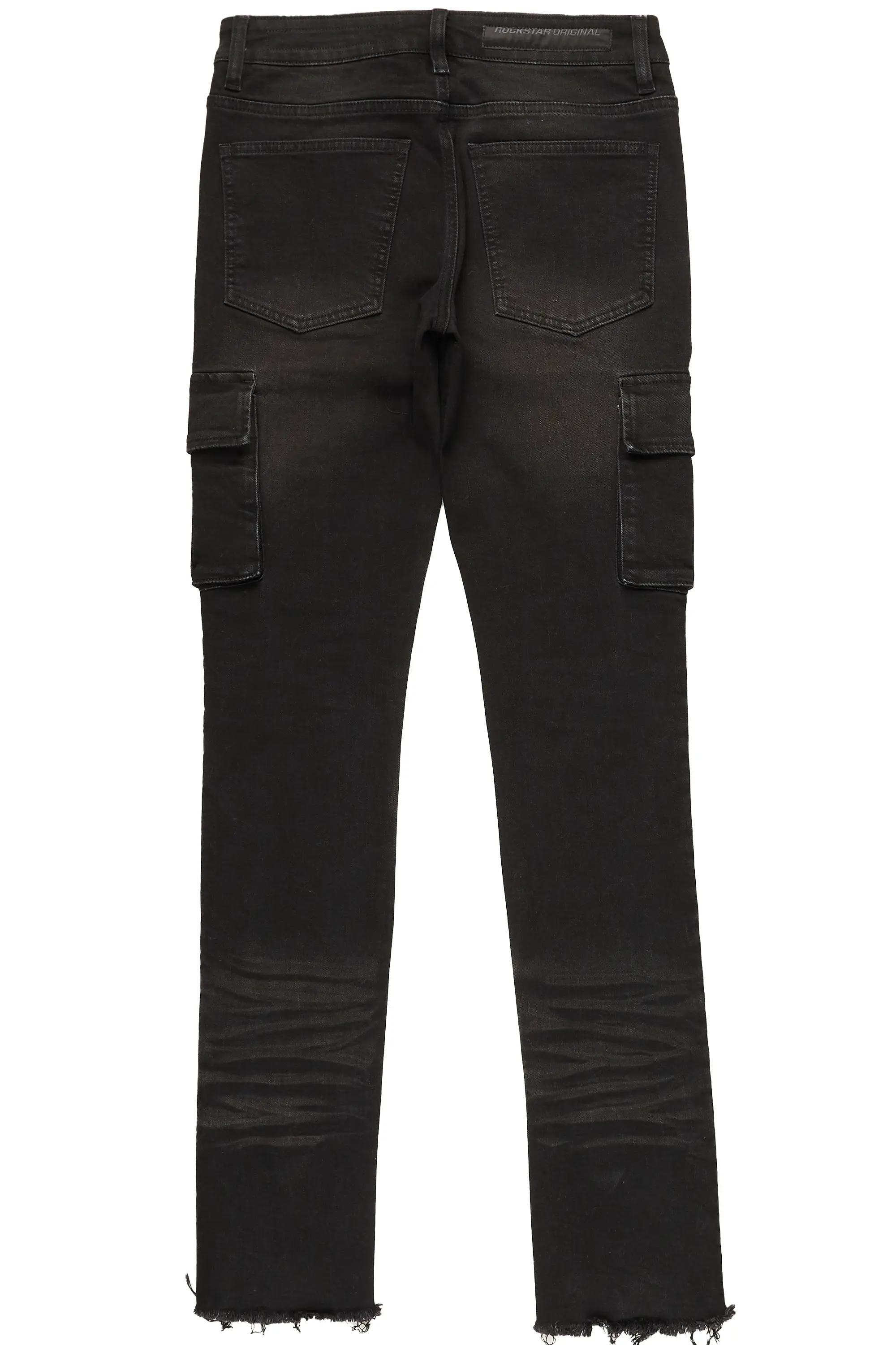 Honor Black Stacked Flare Jean Male Product Image