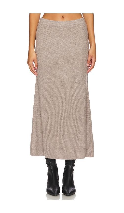 Wool Cashmere Ribbed Everyday Skirt Product Image