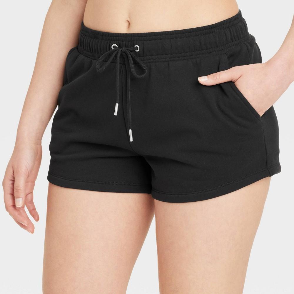 Womens Fleece Shorts - Auden Black XS Product Image