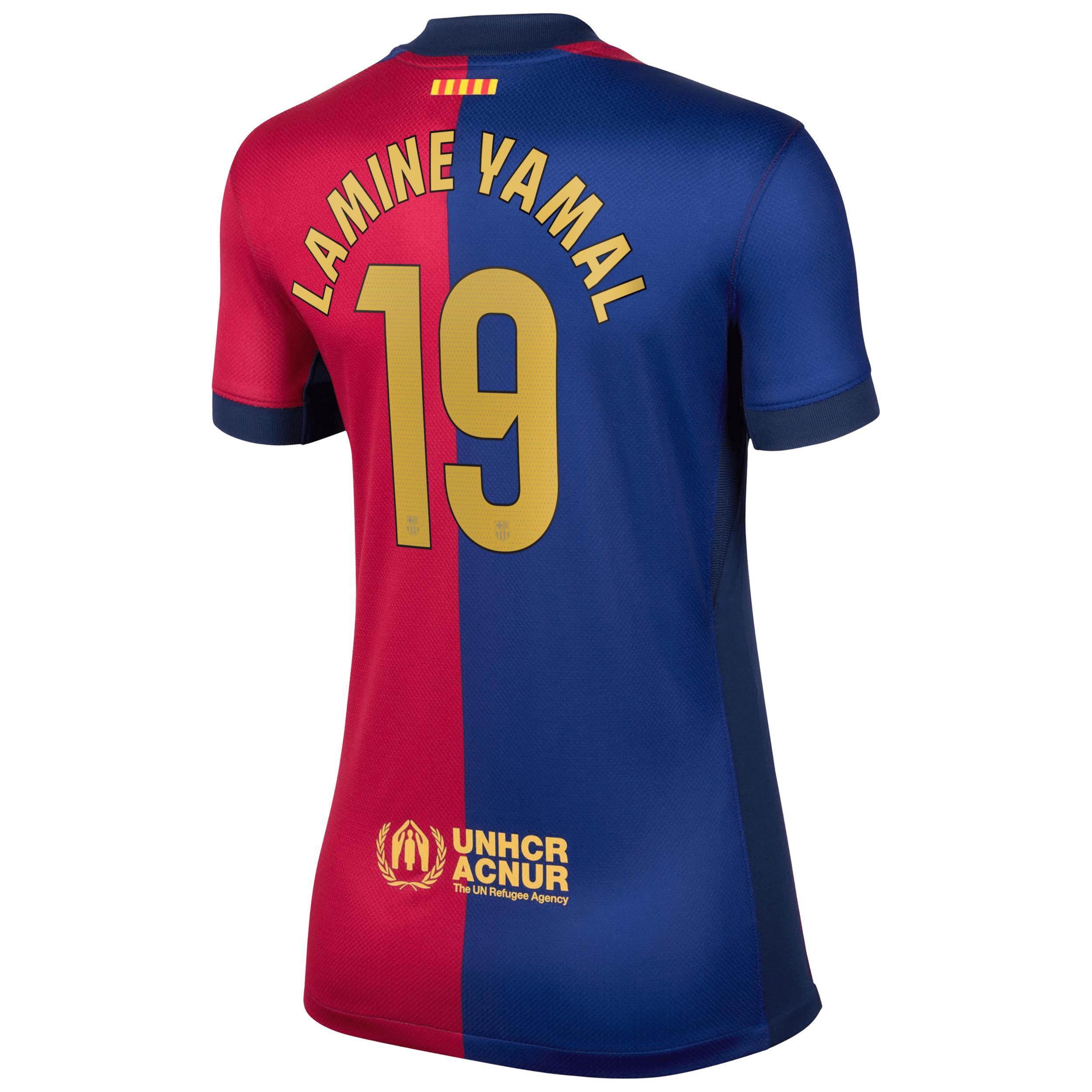 Womens Nike Lamine Yamal Royal Barcelona 2024/25 Home Replica Player Jersey Product Image