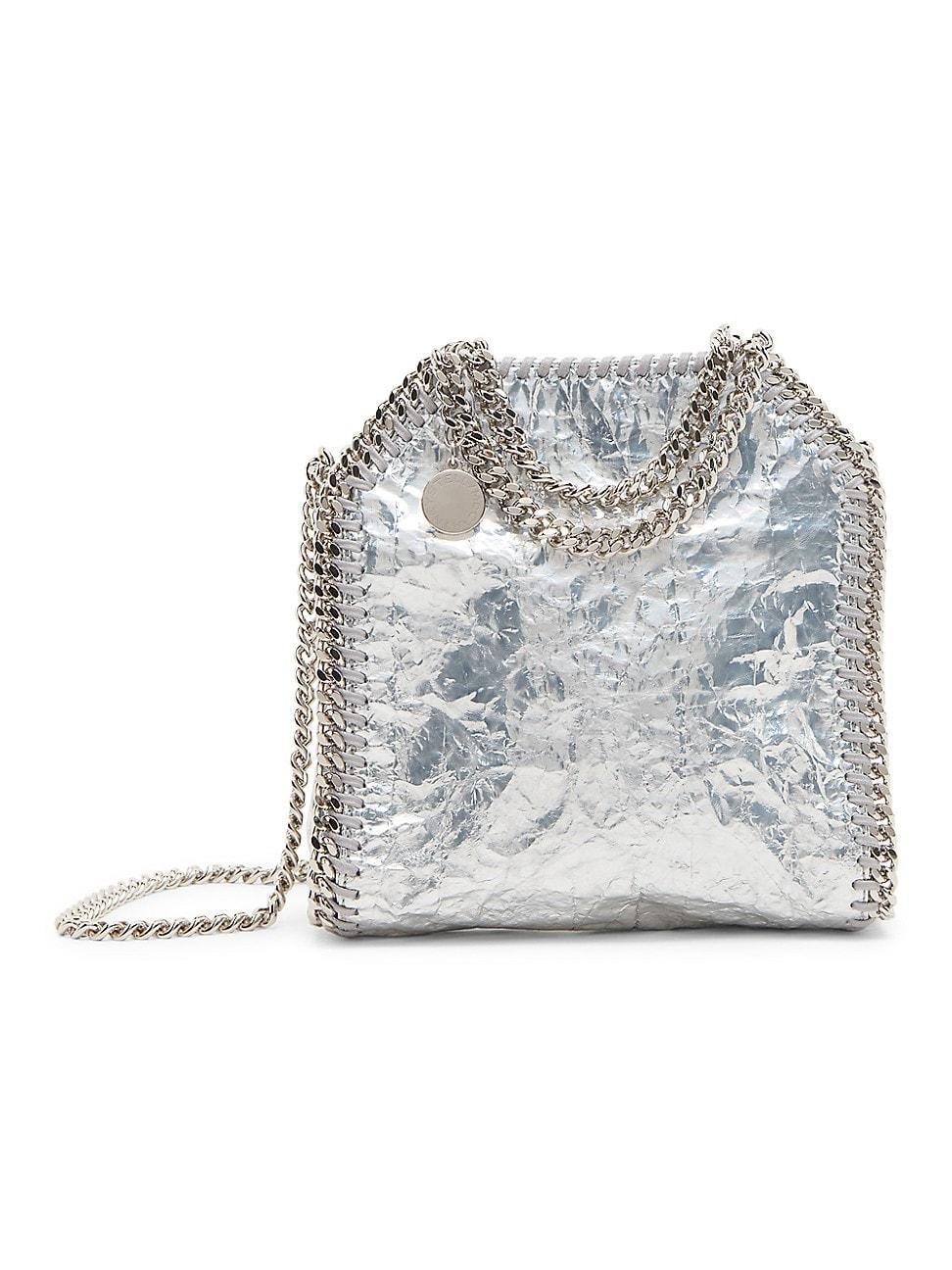 Womens Falabella Crackled Metallic Tiny Tote Bag Product Image