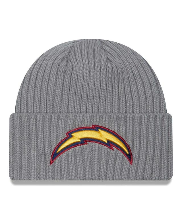 Mens New Era Gray Los Angeles Chargers Color Pack Multi Cuffed Knit Hat Product Image