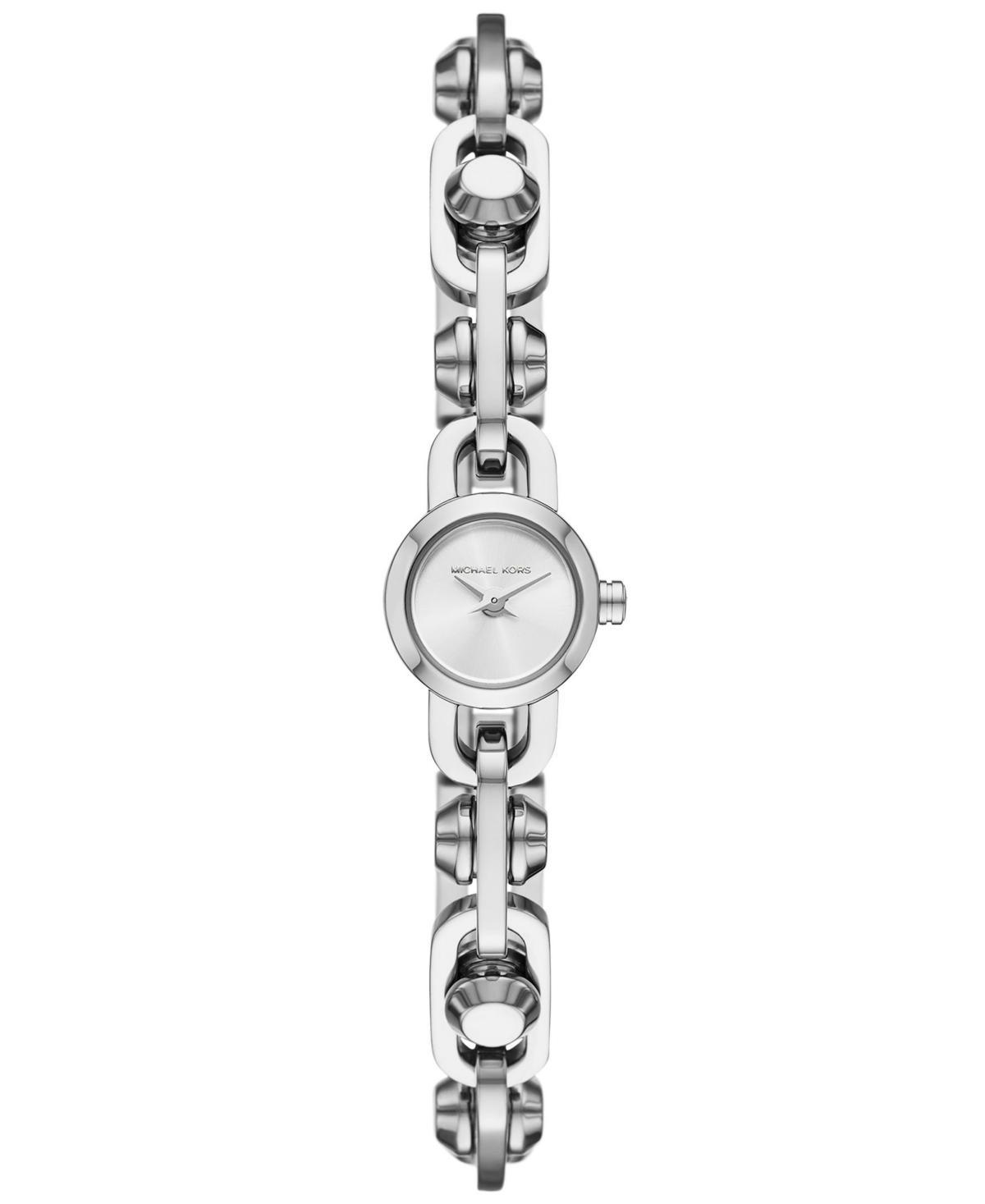 Michael Kors Womens MK Astor Link Two-Hand Metal-Tone Stainless Steel Bracelet Watch Product Image