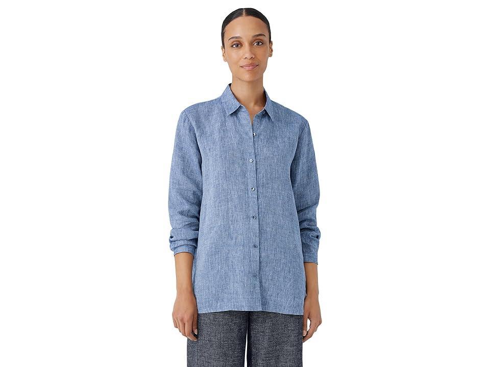 Womens Organic Linen Relax-Fit Shirt Product Image