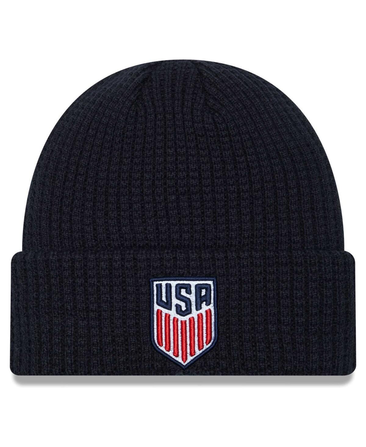 Mens New Era Navy Usmnt Prime Cuffed Knit Hat Product Image