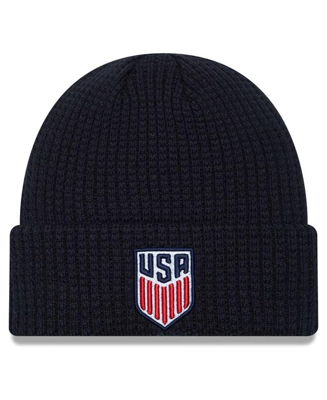 Mens New Era Navy Usmnt Prime Cuffed Knit Hat Product Image