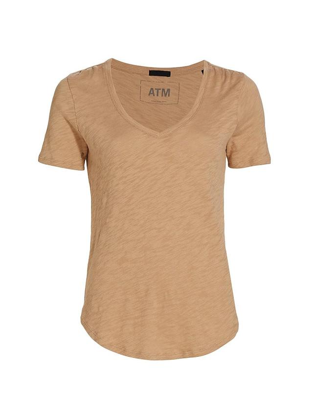 Womens Slub Jersey V-Neck Tee Product Image