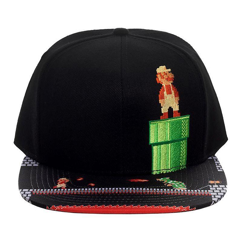 Mens Super Mario Printed Bill Baseball Cap Product Image