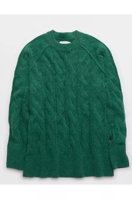 Aerie unREAL Cable Crew Sweater Women's Product Image