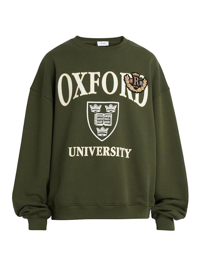 Mens Oxford Cotton Crewneck Sweatshirt Product Image