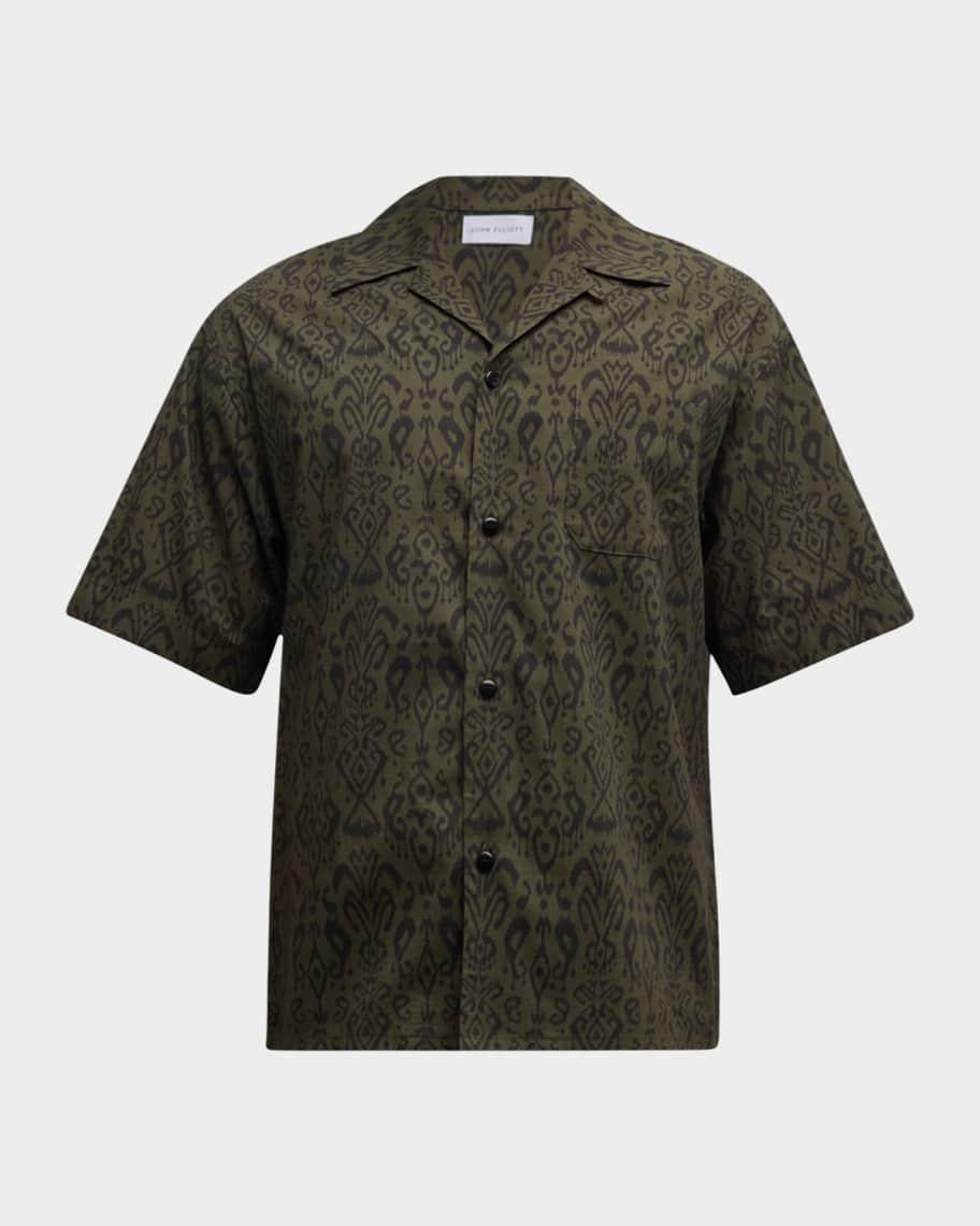 Men's Patterned Camp Shirt Product Image