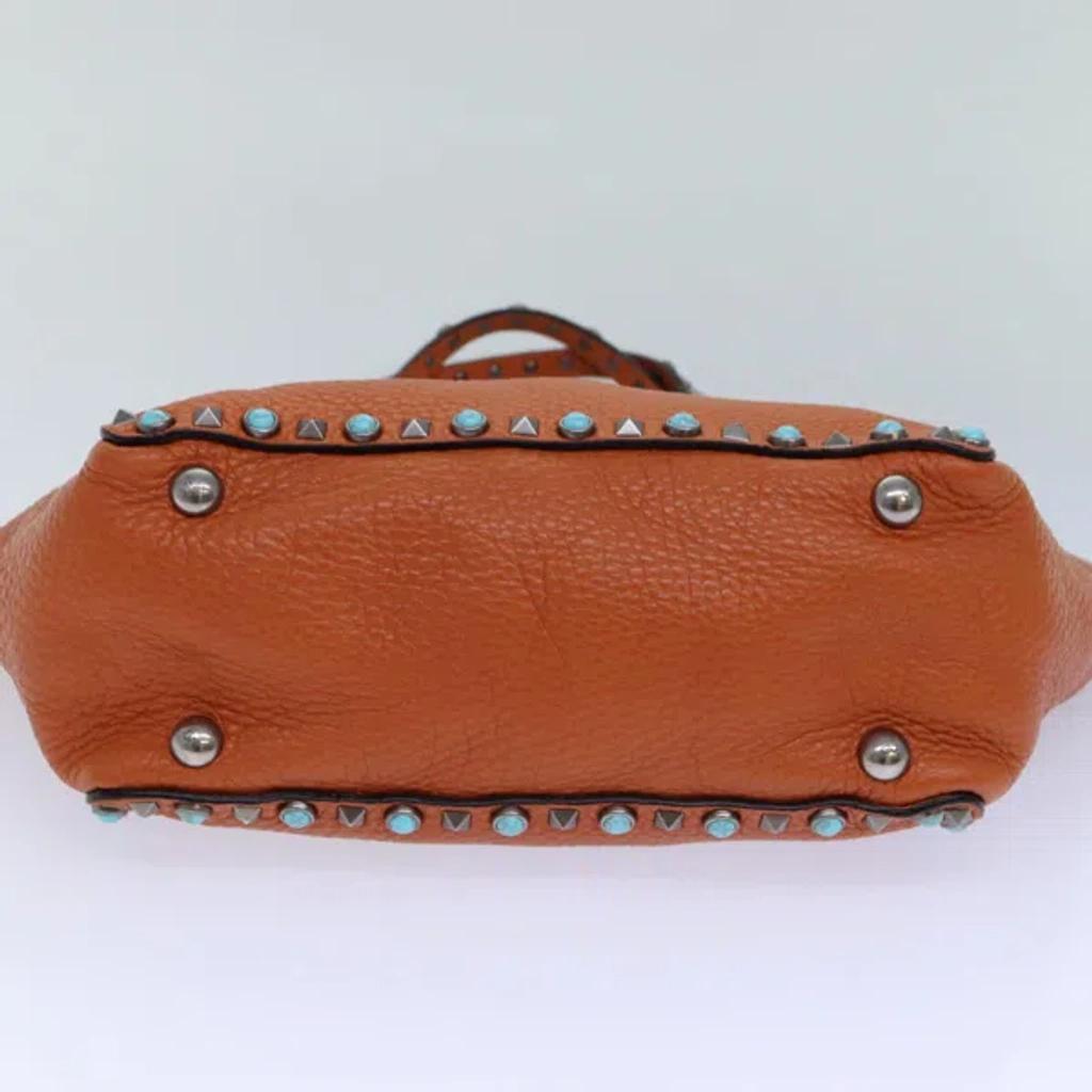 Rockstud Orange Leather Tote Bag () Product Image