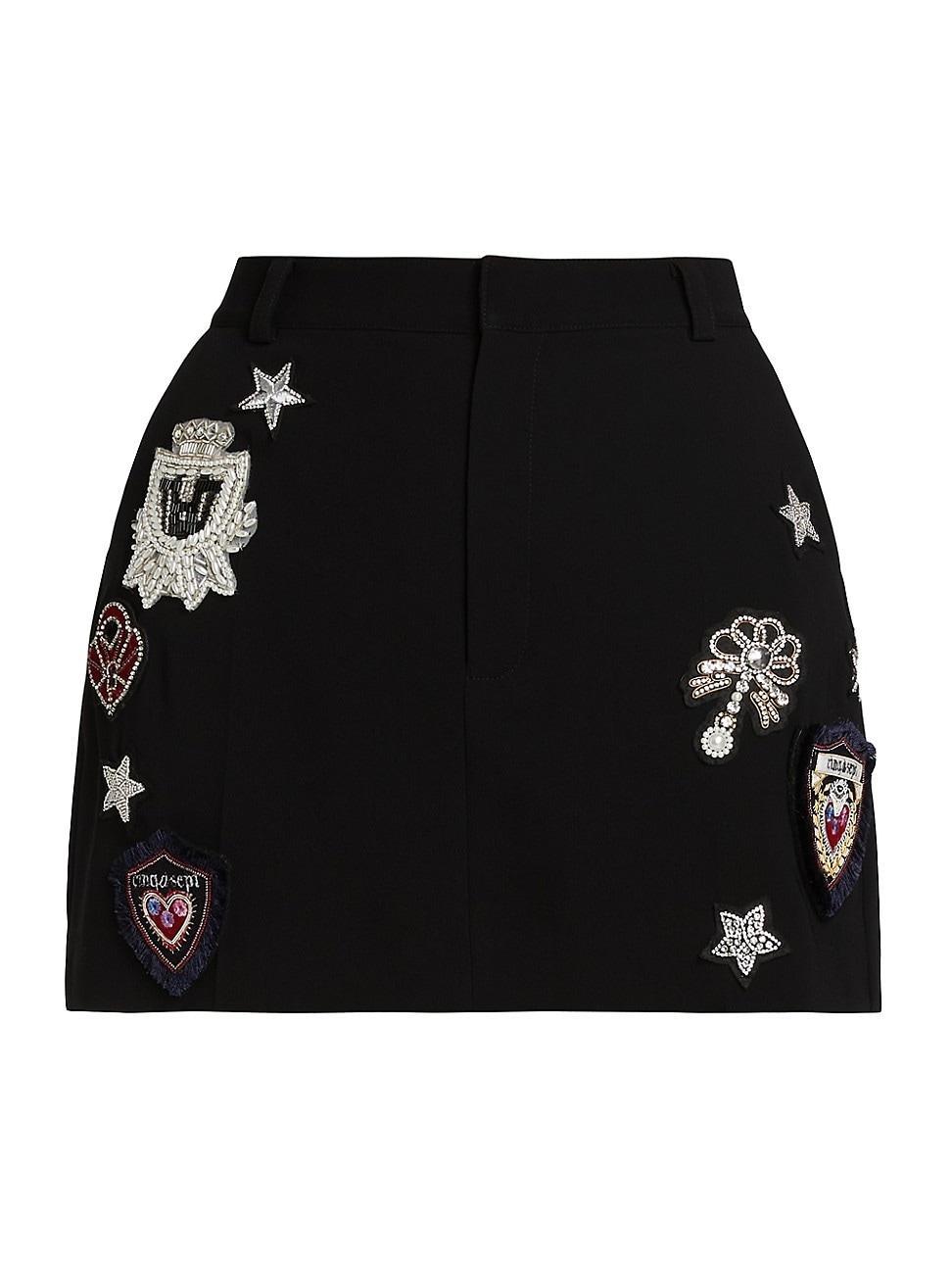 Womens Marie Embroidered Miniskirt Product Image