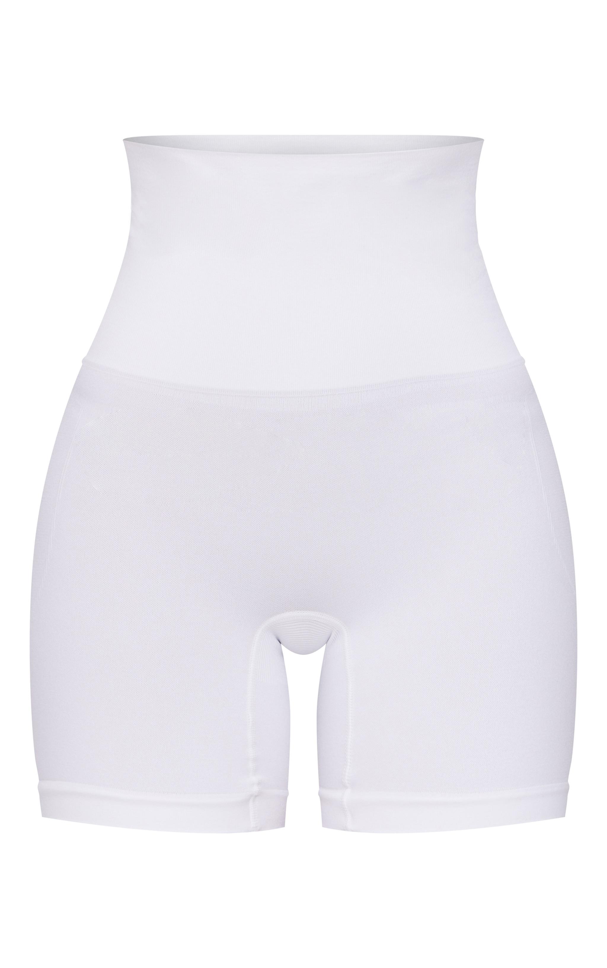 White Shapewear High Waist Control Shorts Product Image