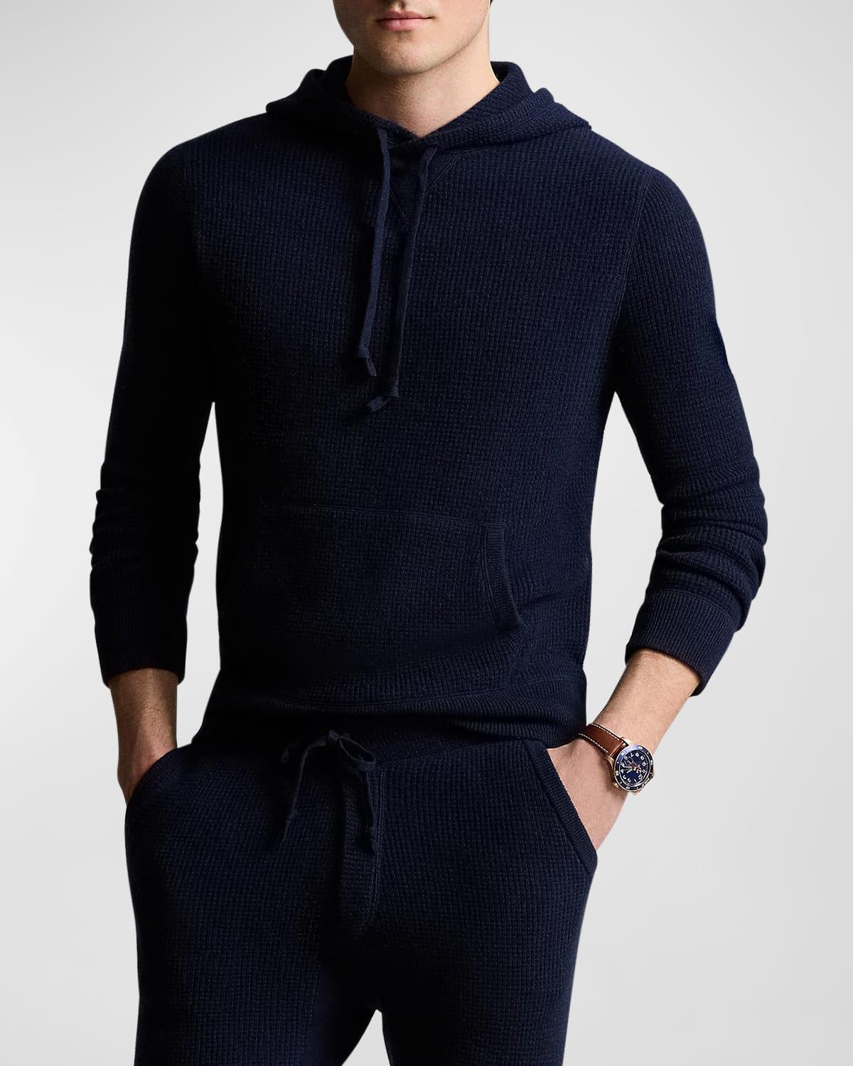 Men's Washable Cashmere Hooded Sweater Product Image