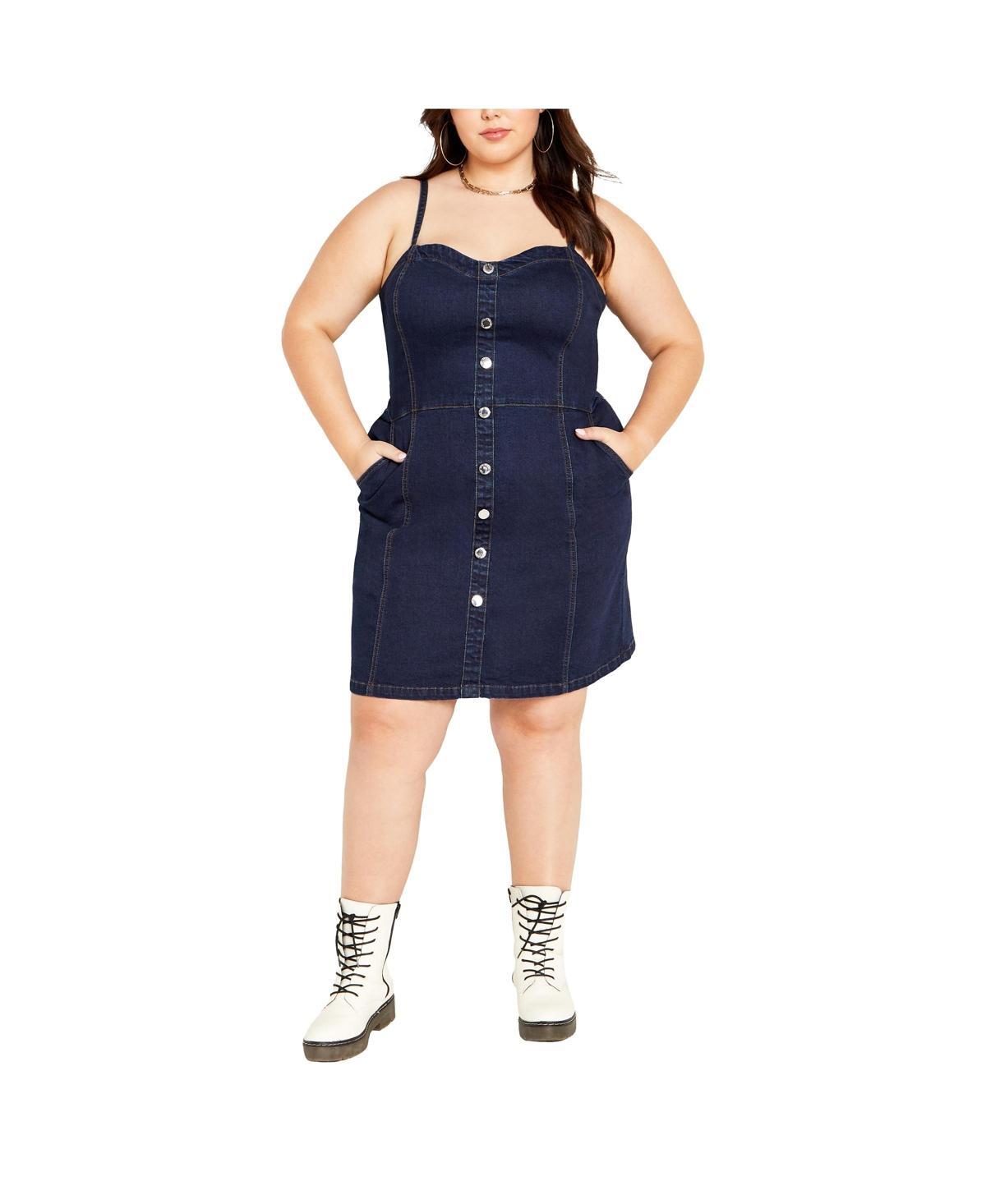 City Chic Womens Ashlynn Mini Denim Dress Product Image