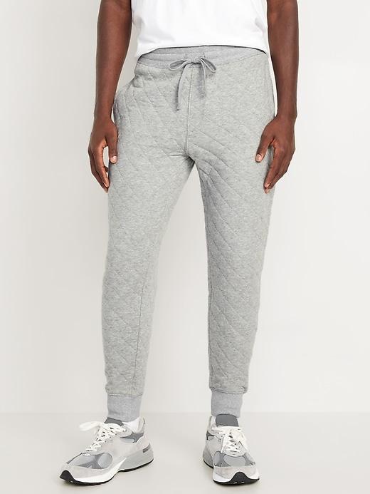 Loose Quilted Fleece Joggers Product Image