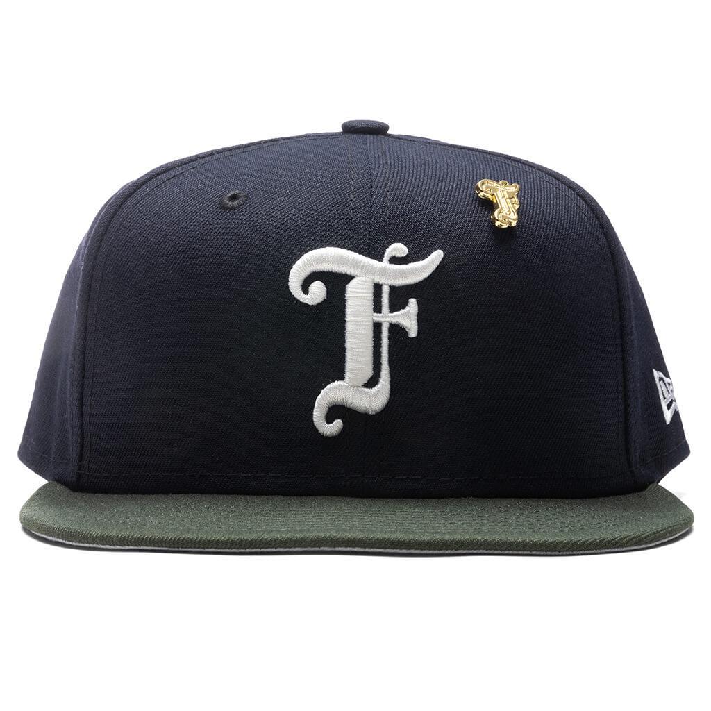 Feature x New Era Old English F Snapback - Navy/Seaweed Male Product Image