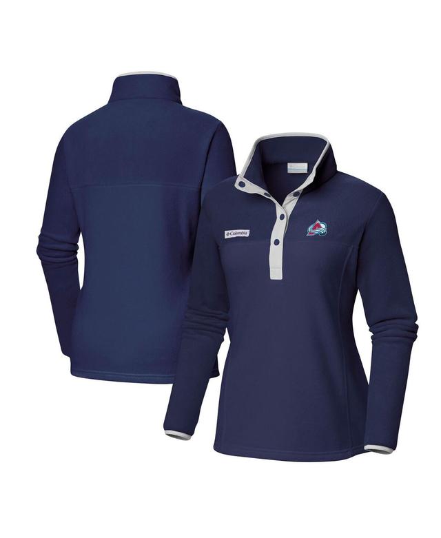 Womens Columbia Colorado Avalanche Benton Springs Half-Snap Jacket Blue Product Image