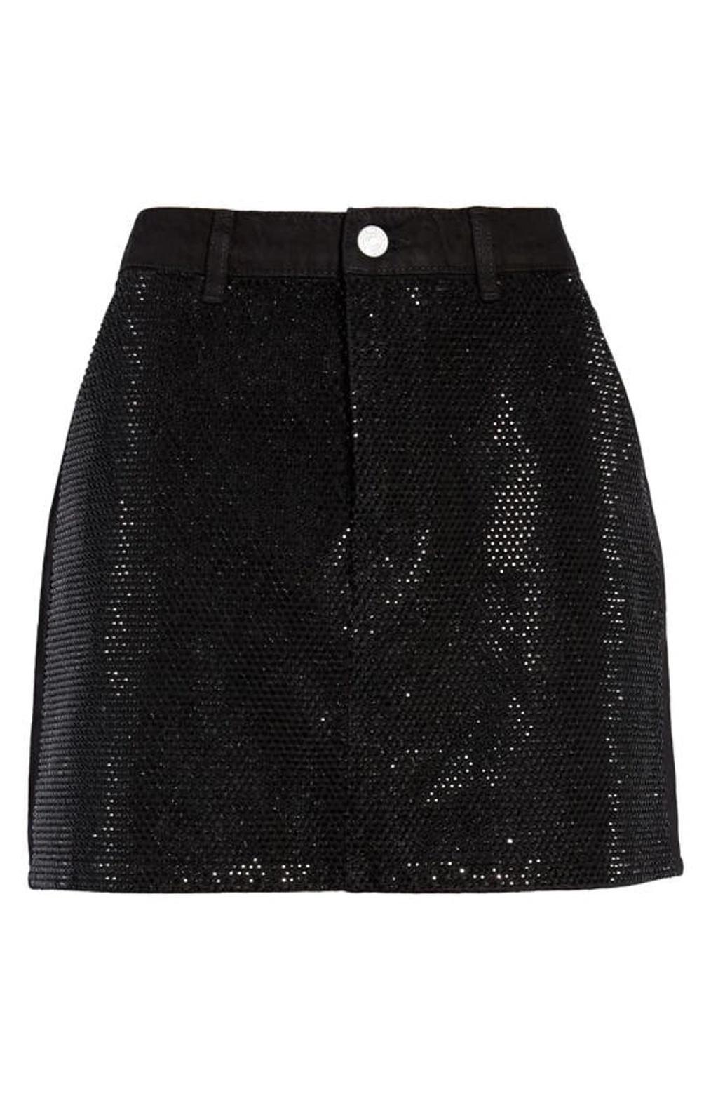 Atelier Studded Le Mini Skirt In Noir Glitz Product Image