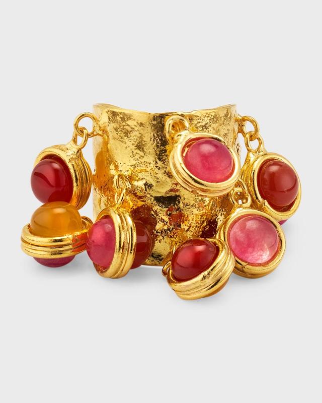 Sylvia Toledano - Candies Pink Jade Ring - Womens - Gold Multi Product Image