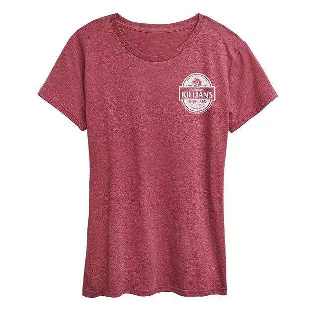 Womens Killians Label Graphic Tee Grey Dark Red Product Image