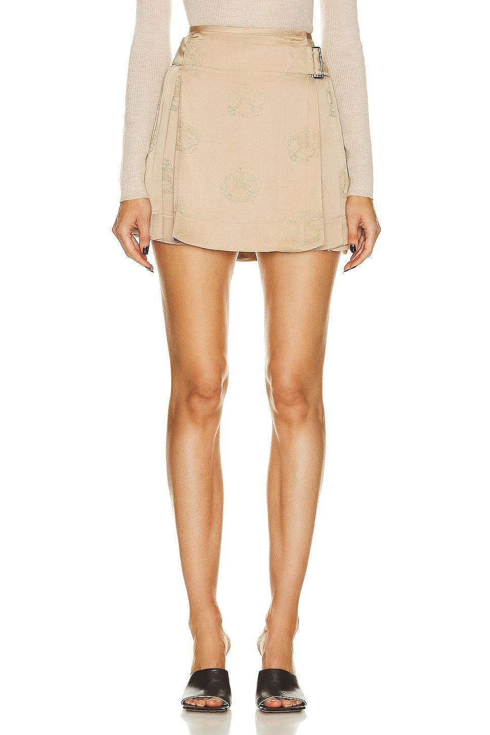 Burberry Pleated Mini Skirt Beige. (also in 4). product image