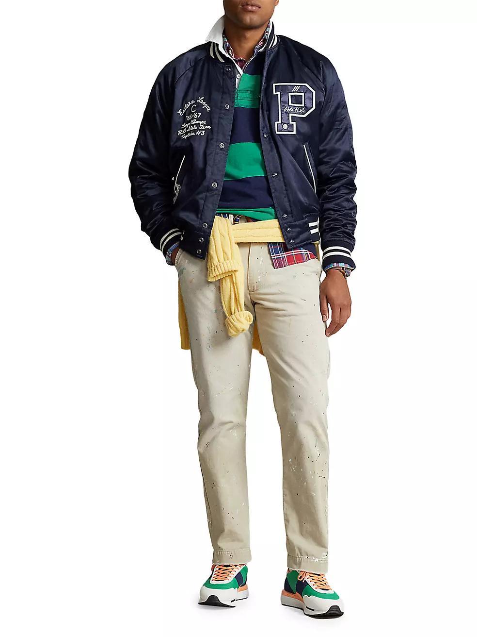 Patchwork Cotton-Blend Bomber Jacket Product Image