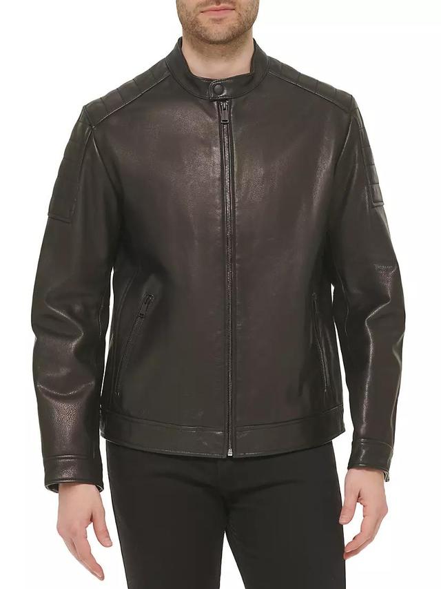 Classic Leather Motorcycle Jacket Product Image