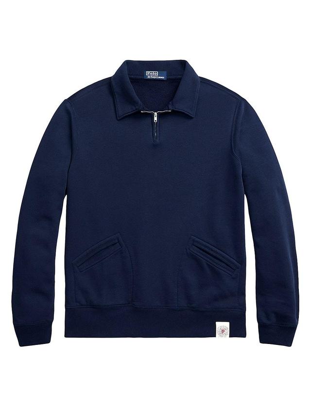 Polo Ralph Lauren Cotton Blend Fleece Quarter Zip Sweatshirt Product Image