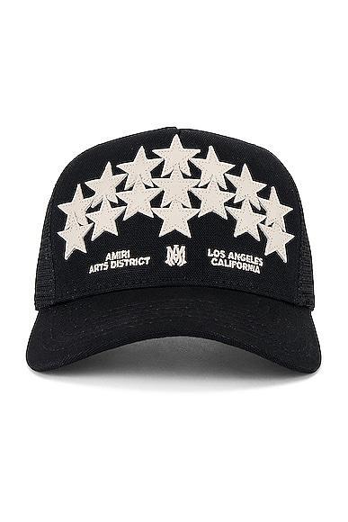 Mens Leather Star Trucker Hat Product Image