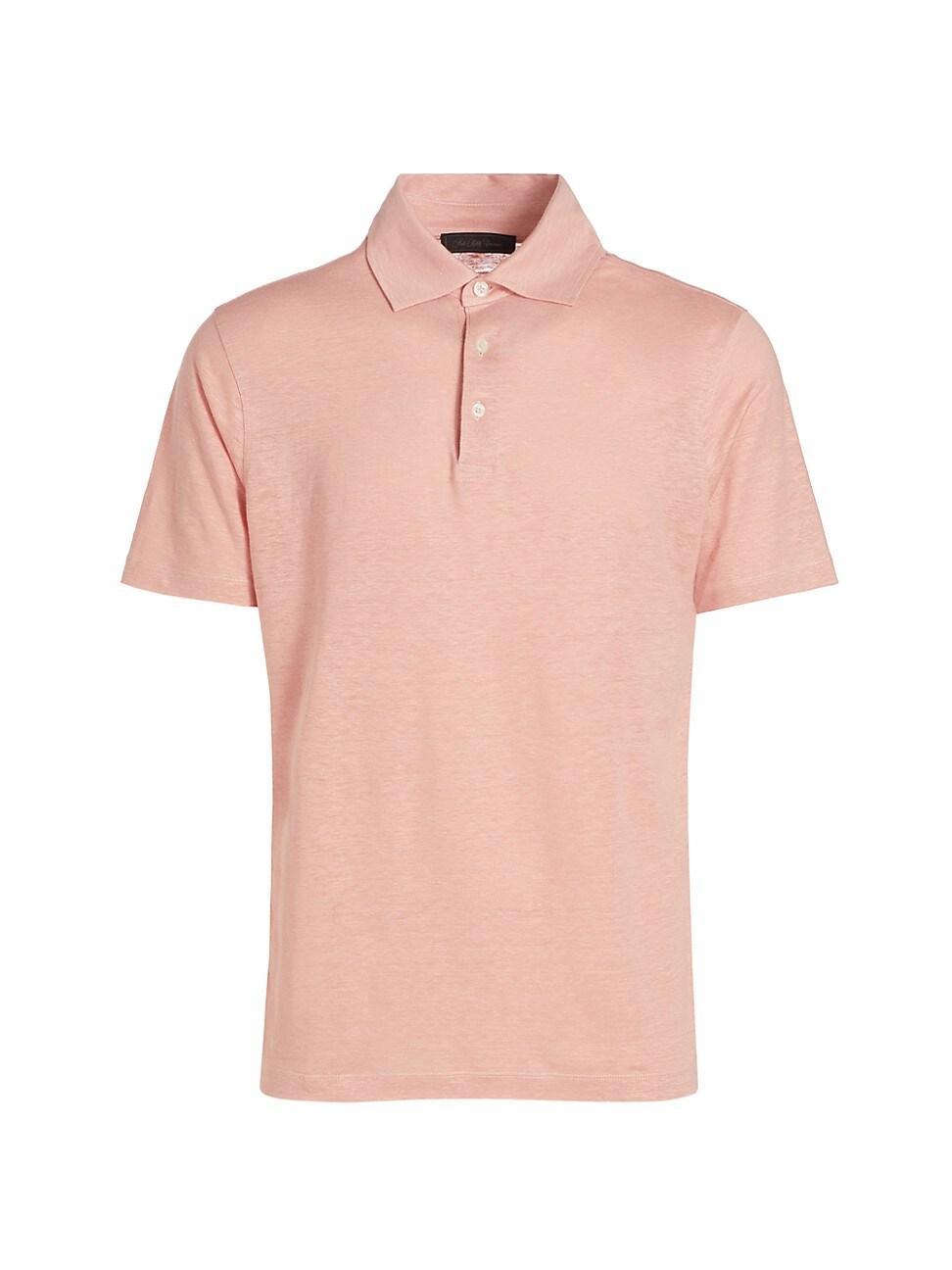 Mens COLLECTION Linen Polo Shirt Product Image