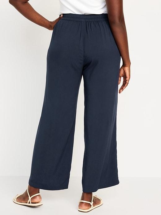 High-Waisted Playa Wide-Leg Pants Product Image