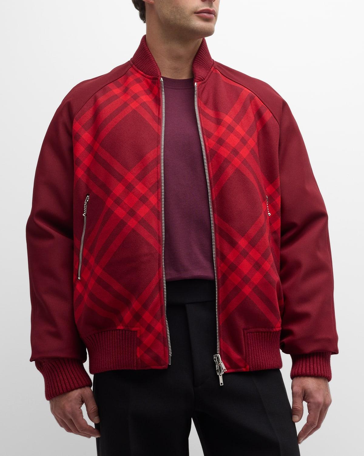 burberry Check Reversible Bomber Jacket Product Image