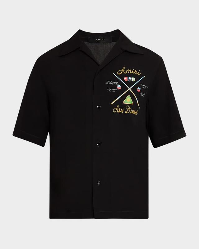 Men's Pool Cue Bowling Shirt Product Image