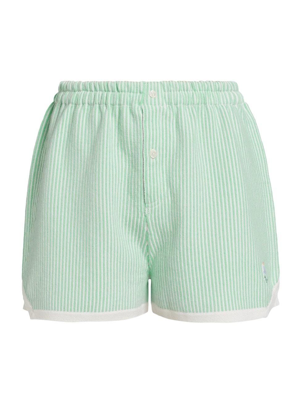 Womens Cashmere & Cotton Striped Shorts Product Image