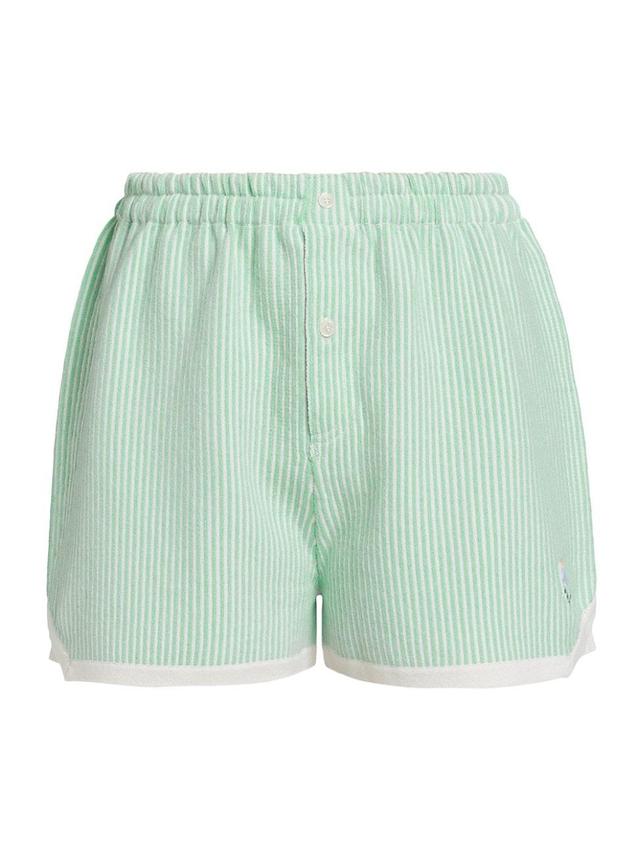 Womens Cashmere & Cotton Striped Shorts Product Image