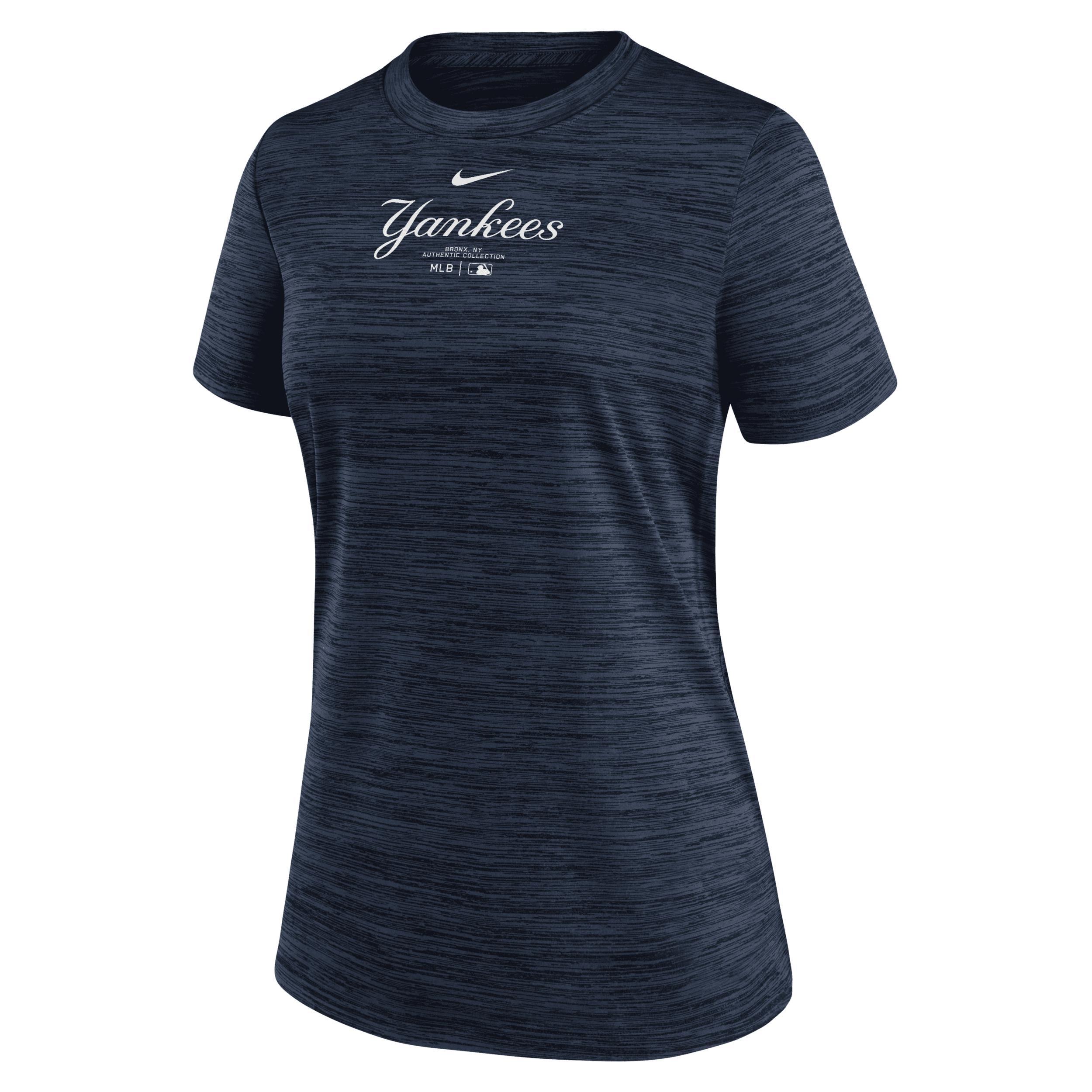 New York Yankees Authentic Collection Practice Velocity Nike Women's Dri-FIT MLB T-Shirt Product Image