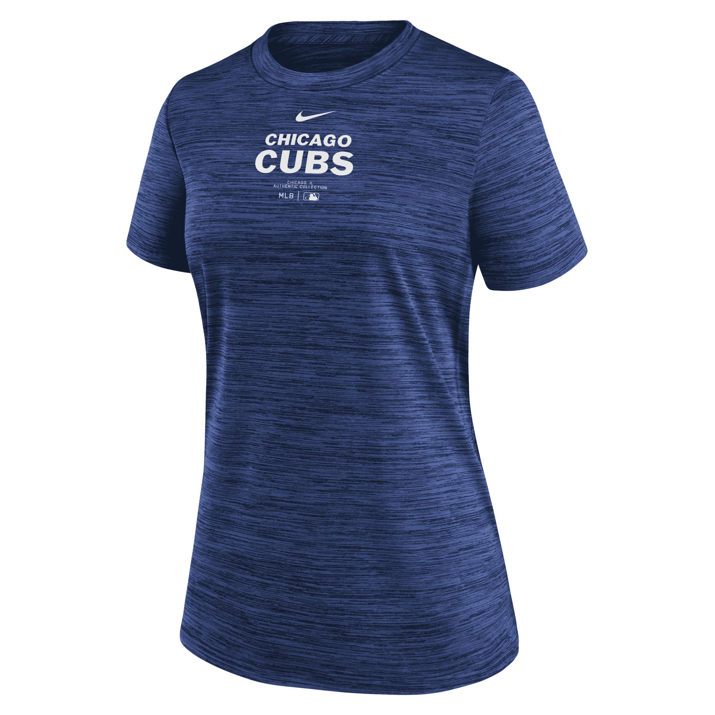 Womens Nike Royal Chicago Cubs Authentic Collection Velocity Performance T-Shirt Product Image