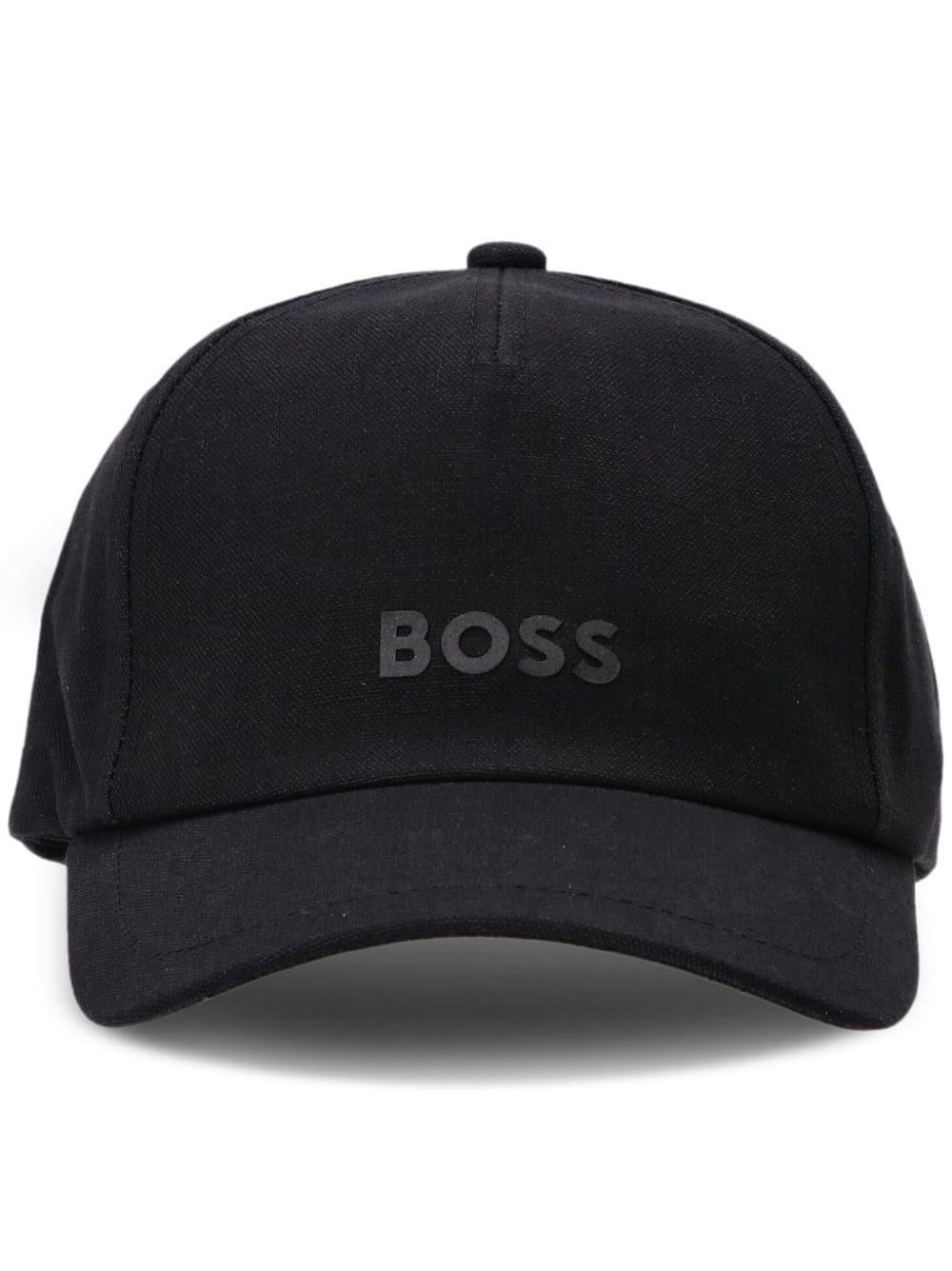 Logo-print Cotton Cap In Black Product Image